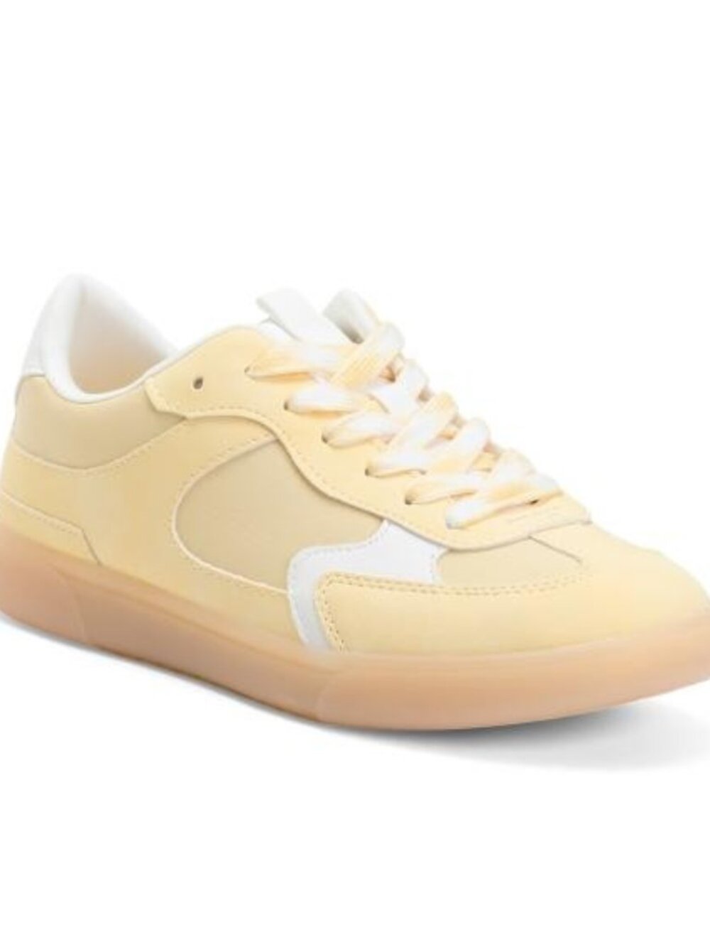 NEW Women's BLOWFISH Lace Up Sneakers Pastel Yellow, White
